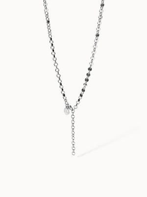 Purelei Pure Kette aus nickelfreiem Silber, verstellbar, modernes Y-Design mit feinem Spiegel-P, clean & elegant.