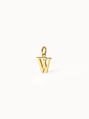 Purelei Pure W Charm goldener Edelstahl Buchstabenanhänger, klar, elegant und feminin in minimalistischem Design.