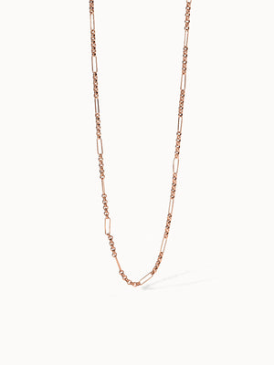 Roségoldene Kette mit ovalen und runden Gliedern von PURELEI, elegant und modern.