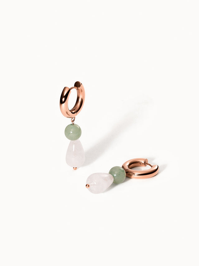 Clear Quartz Drop Oorbellen
