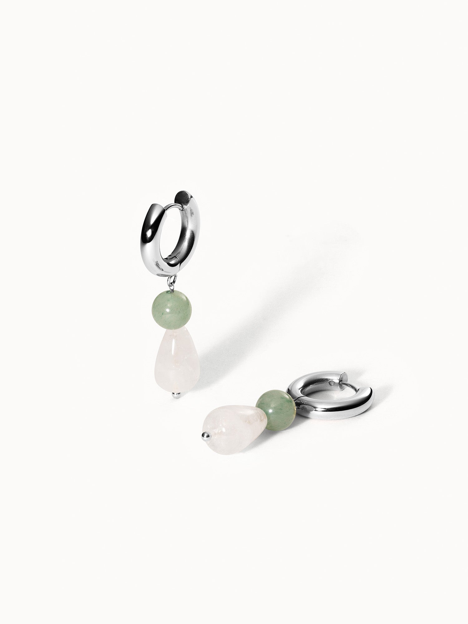 Clear Quartz Drop Oorbellen