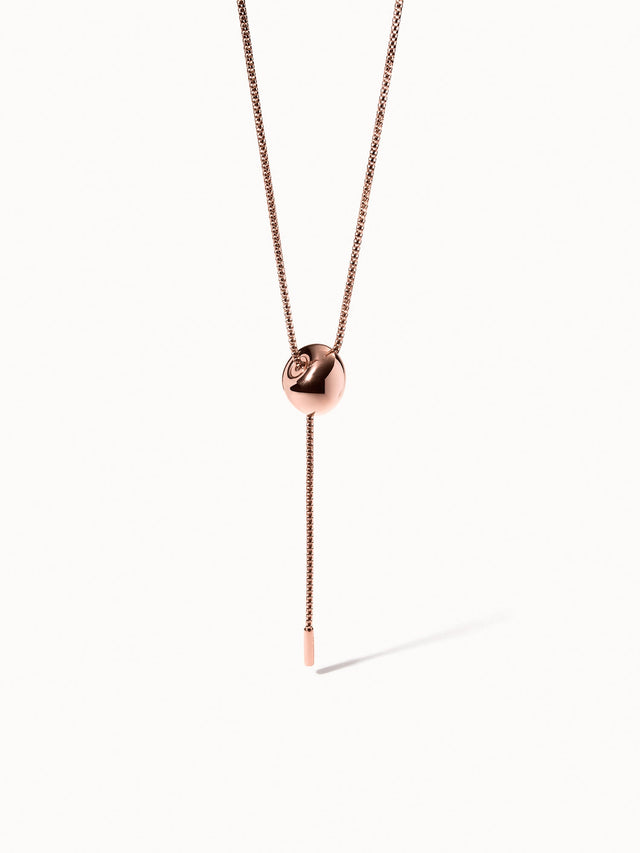 Roségoldene PURELEI Kette mit runder Perle und minimalistischer Ästhetik, elegant und modern.