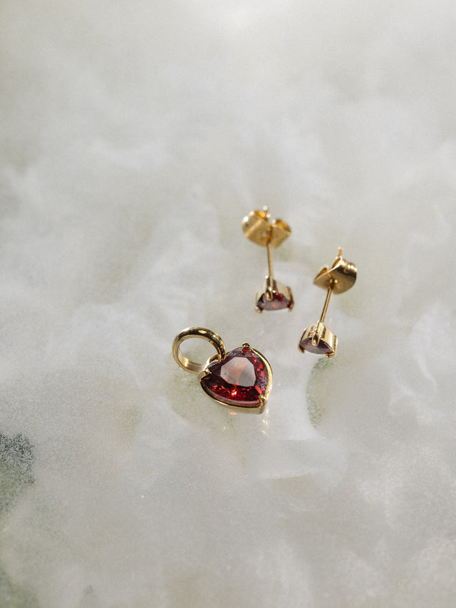 Red Heart Oorbellen