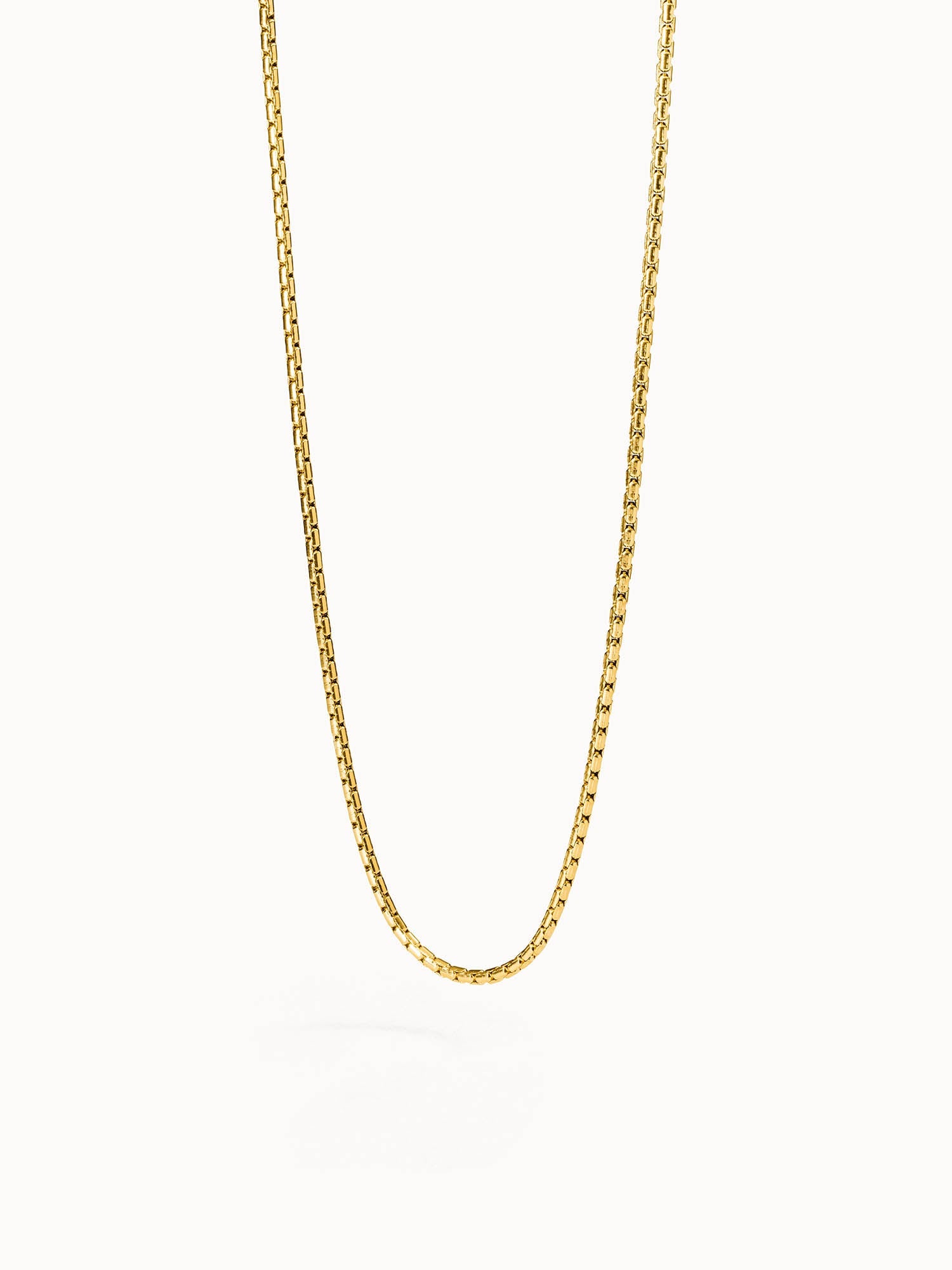 PURELEI Box Chain Kette aus 18K vergoldetem Edelstahl in schlichter Eleganz, perfekt zum Layering.