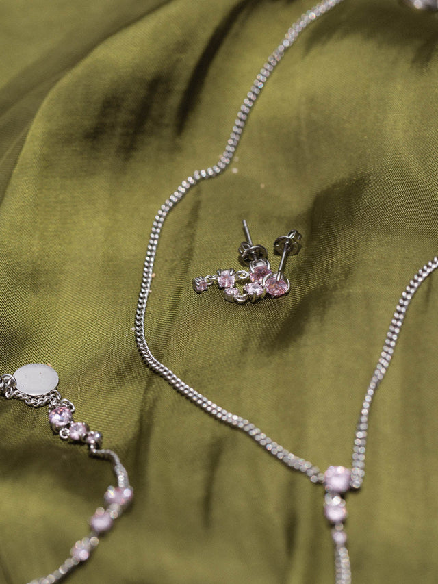 Pink Glamour Oorbel