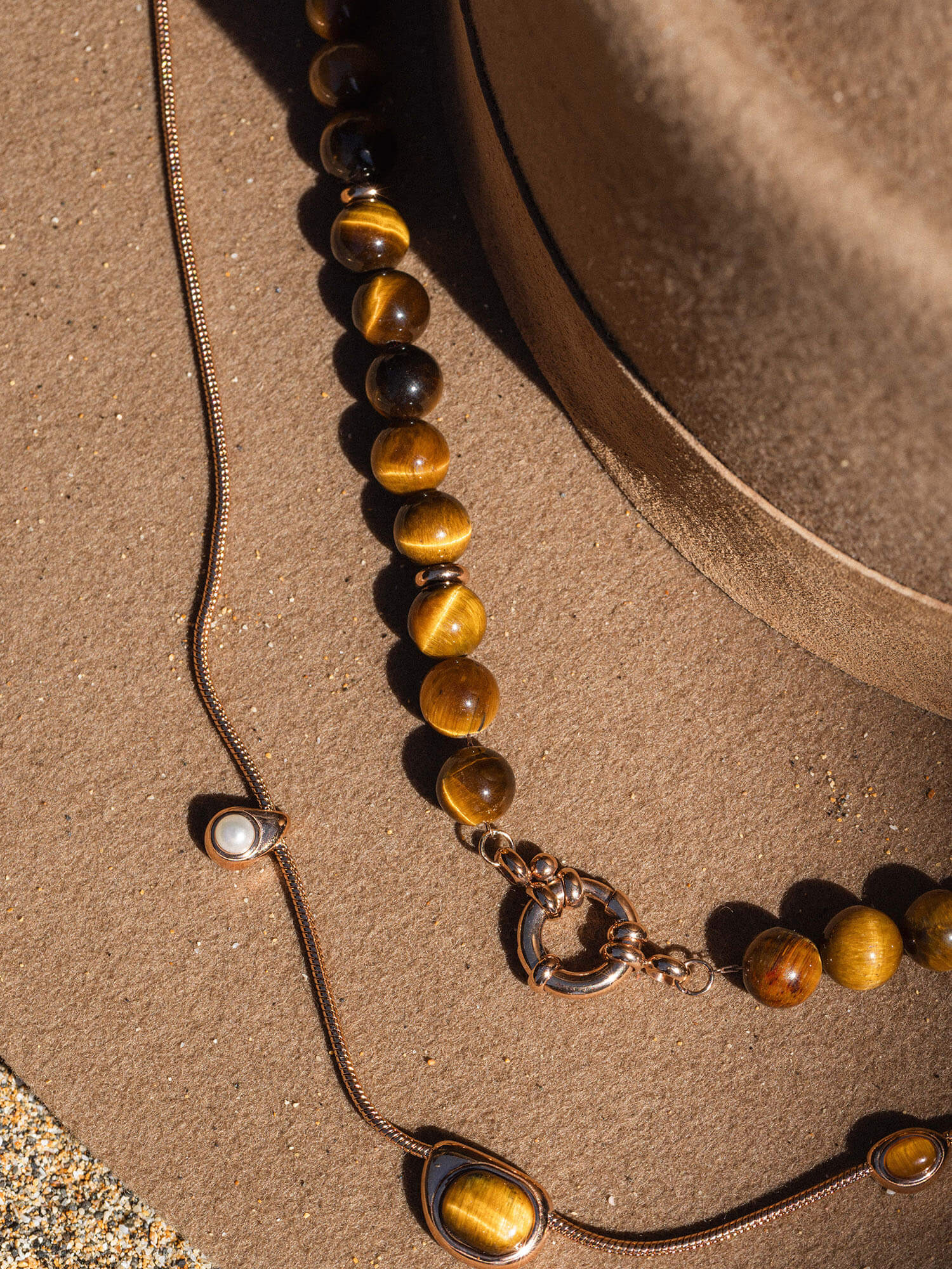 Tiger's Eye Charm Necklace