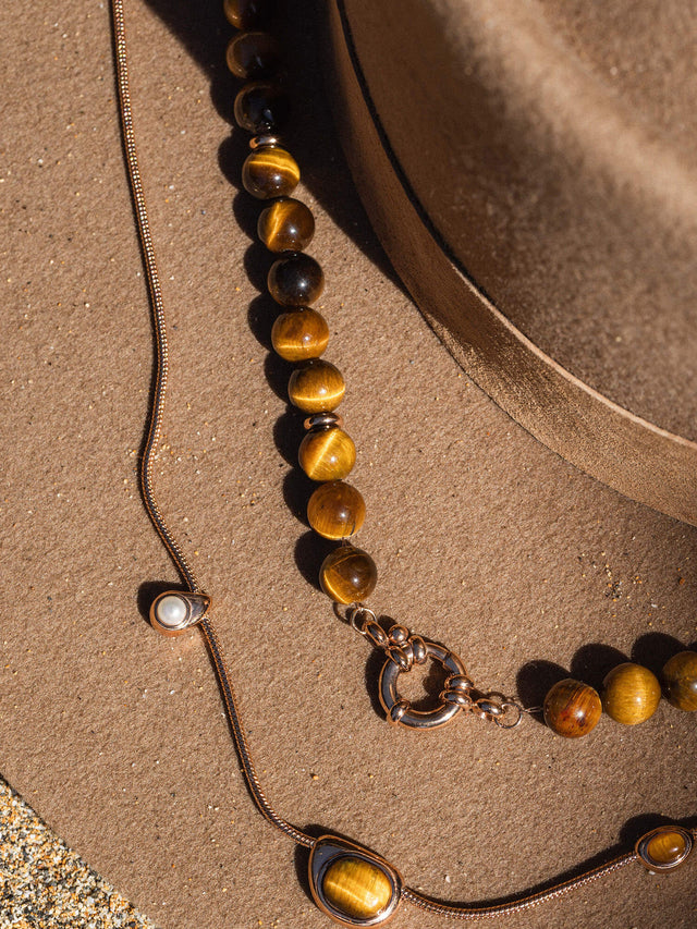 Tiger's Eye Charm Necklace