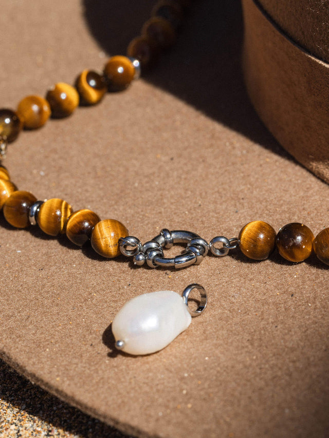 Tiger's Eye Charm Necklace