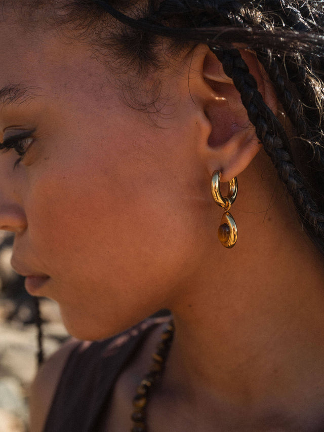 Tiger's Eye Earring
