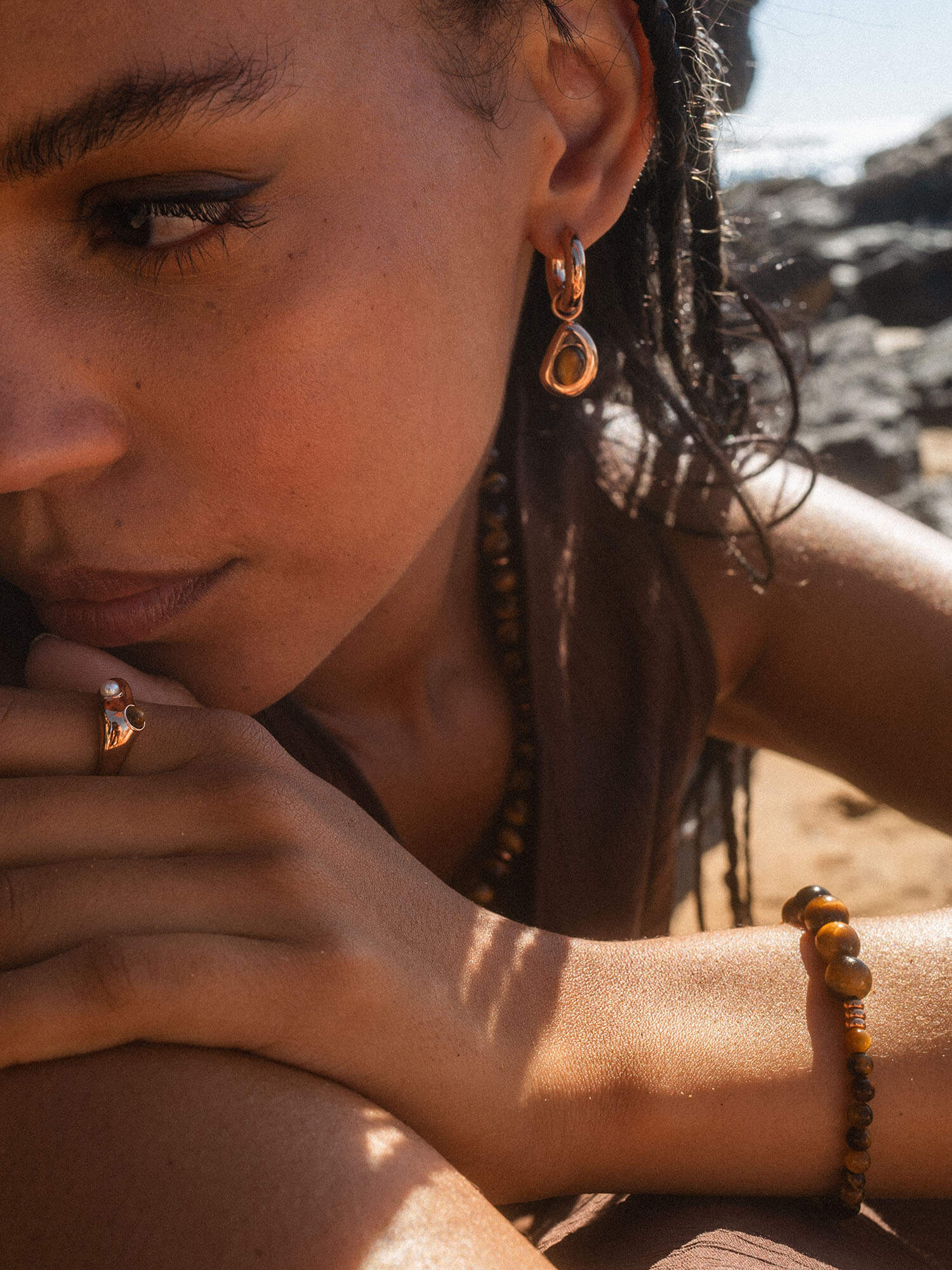 Tiger's Eye Earring