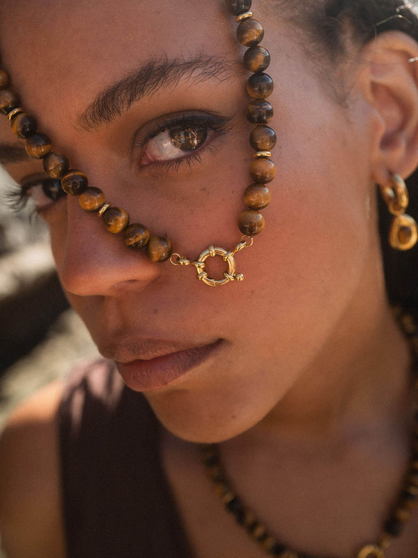 Tiger's Eye Charm Necklace