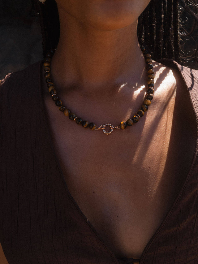 Tiger's Eye Charm Necklace