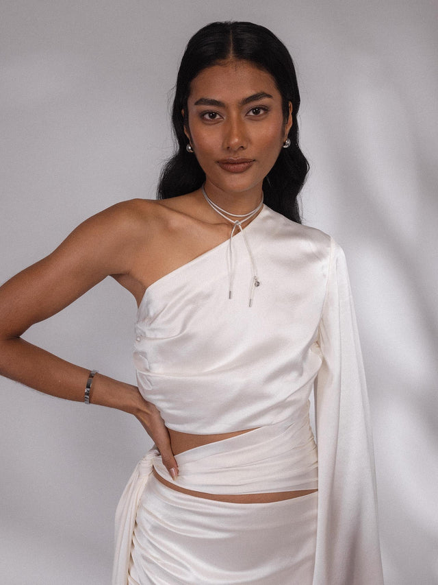 Gray Satin Ketting