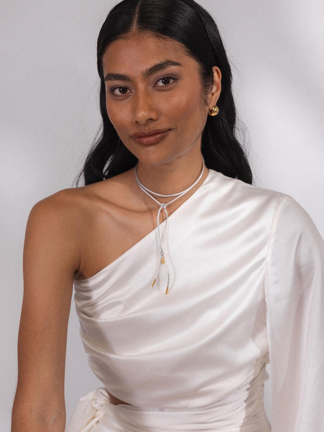 Gray Satin Ketting