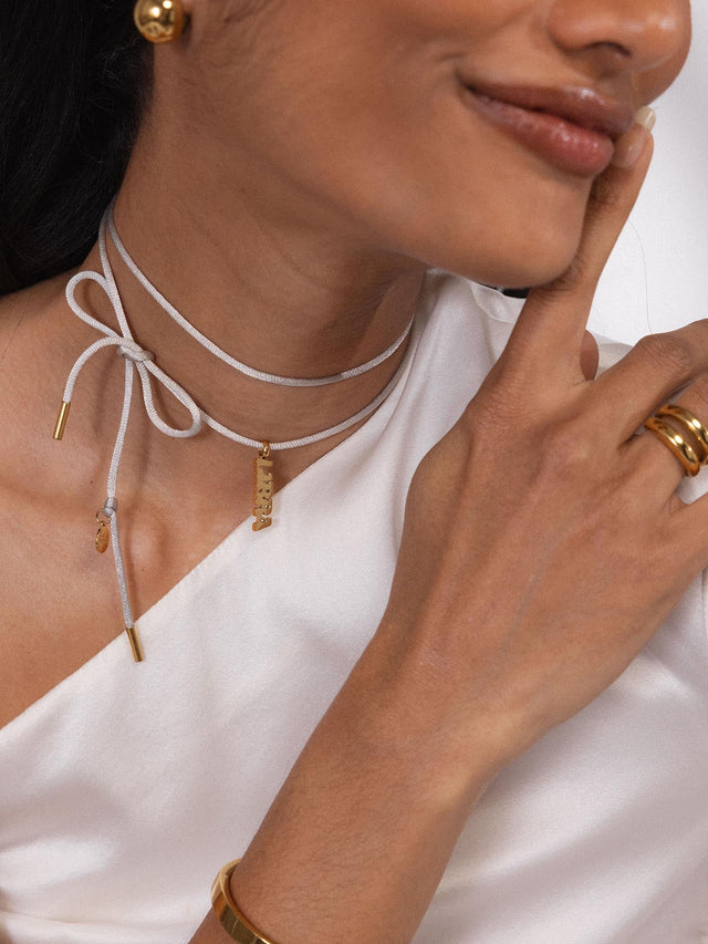 Gray Satin Ketting