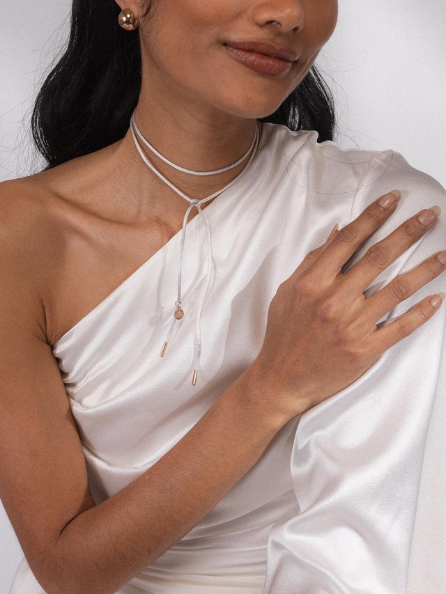 Gray Satin Ketting