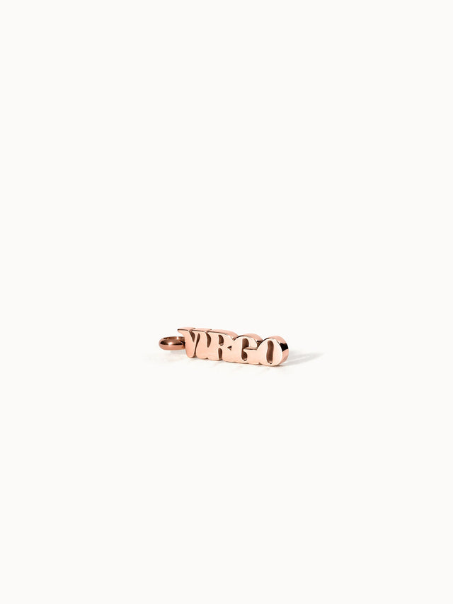 Virgo Letter Charm