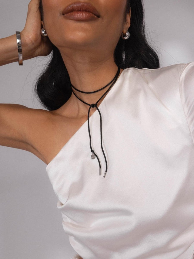 Black Satin Necklace - INT PURELEI