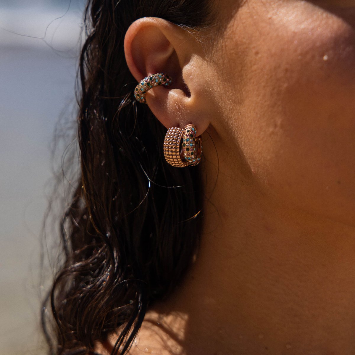 Colorful Glitter Earcuff - INT PURELEI