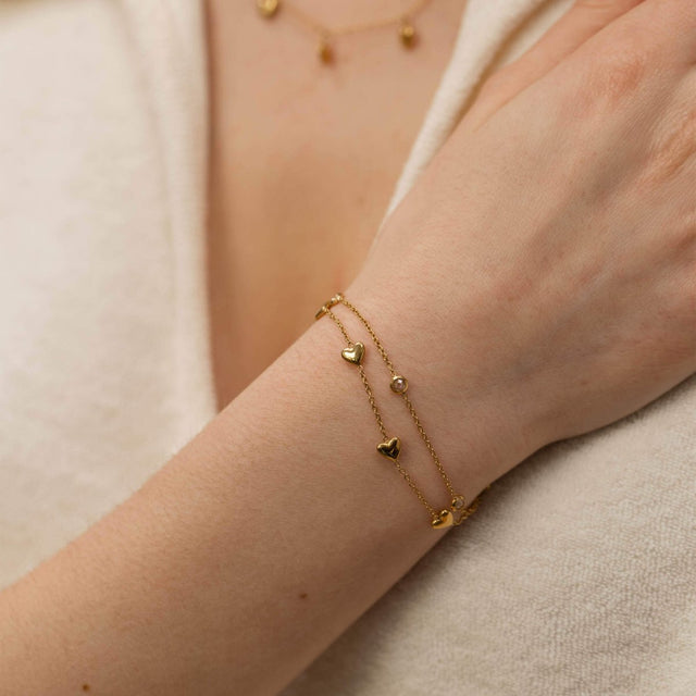 Glitter Heart Bracelet - INT PURELEI