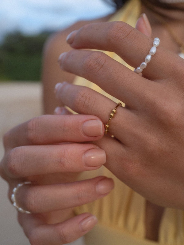 Lucardi ANTI-STRESS MIT MOND UND STERN - Ring - silver-coloured/zilverkleurig Lucardi ANTI-STRESS MIT MOND UND STERN - Ring - silver-coloured/zilverkleurig