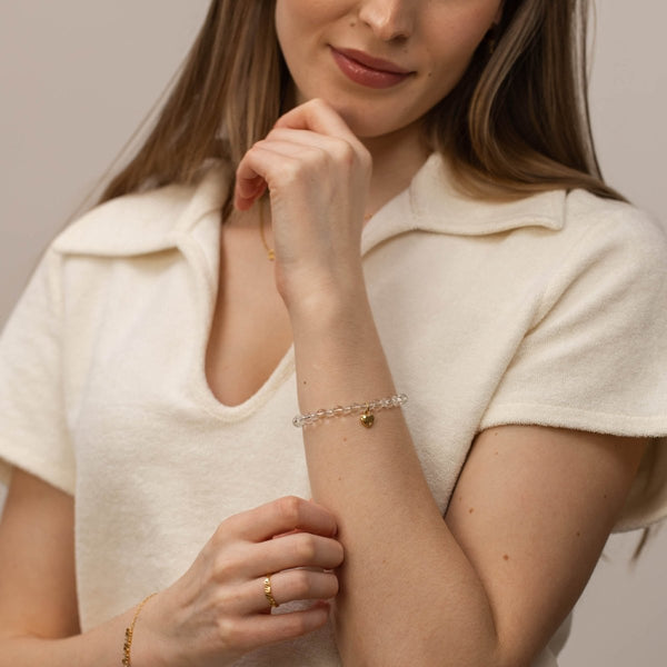 White Heart Bracelet - INT PURELEI